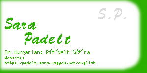 sara padelt business card